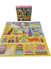 Galison Curious Cats 500 Pieces Jigsaw Puzzle Complete