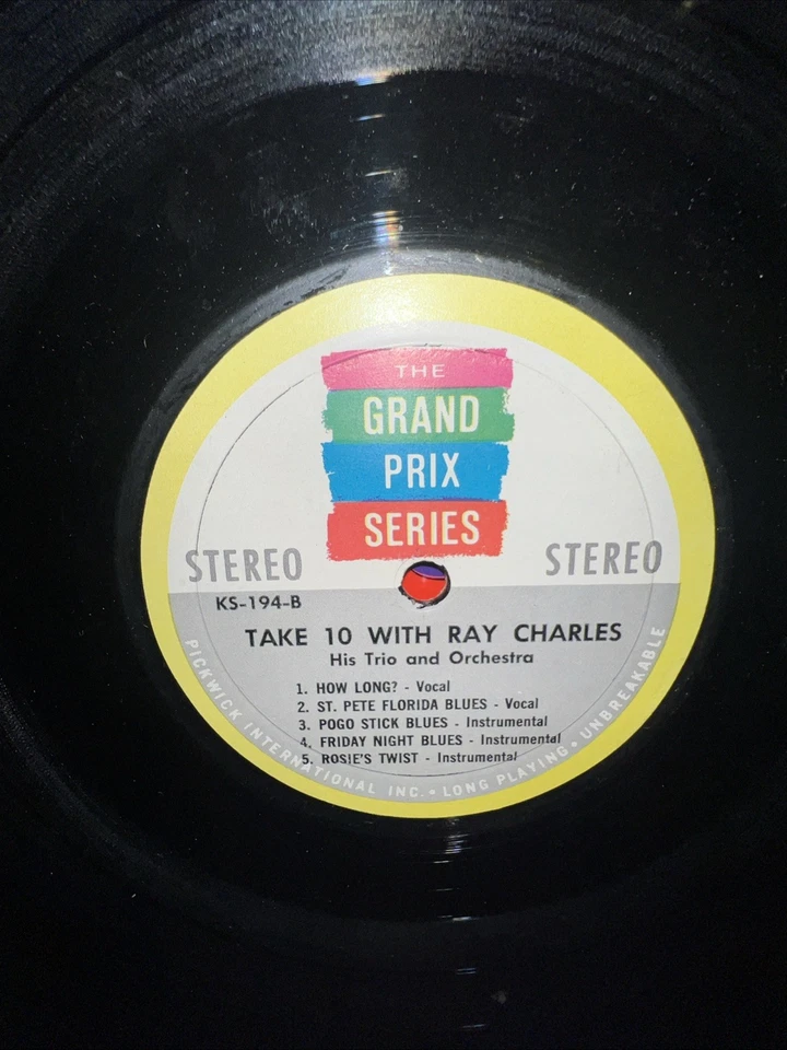 RAY CHARLES - Take 10 With Ray Charles 1950's R&B SOUL in Vinyl Record Vintage - Image 4 of 4
