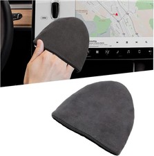 Triangle microfiber cloth for cleaning car screens.