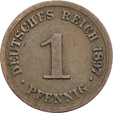 Deutsches Reich, 1 Pfennig, 1897 G
