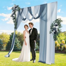 Decorative Artificial Flowers Artificial Wedding Arch Flower Kit With Drapes