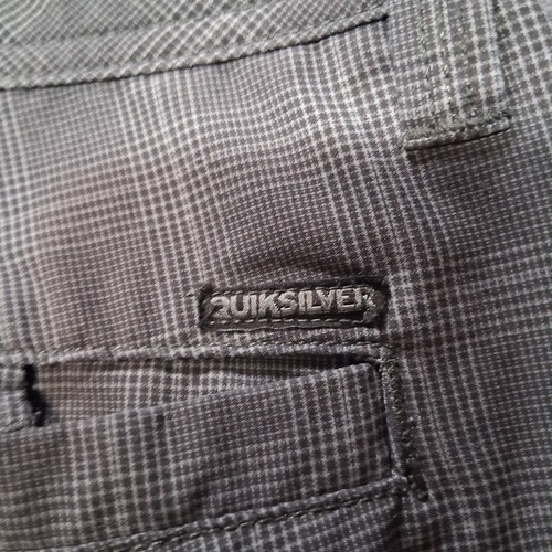 quiksilver amphibian shorts mens 36 plaid gray - Picture 7 of 9