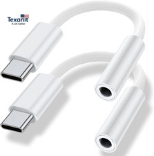 USB Type C to 3.5Mm Headphone Jack Adapter 2-Pack , USB C to Aux Audio Dongle C