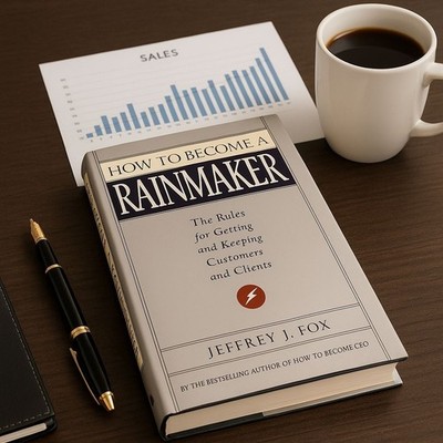 How to Become a Rainmaker Jeffrey J. Fox 2000 Hardcover Business Sales Book
