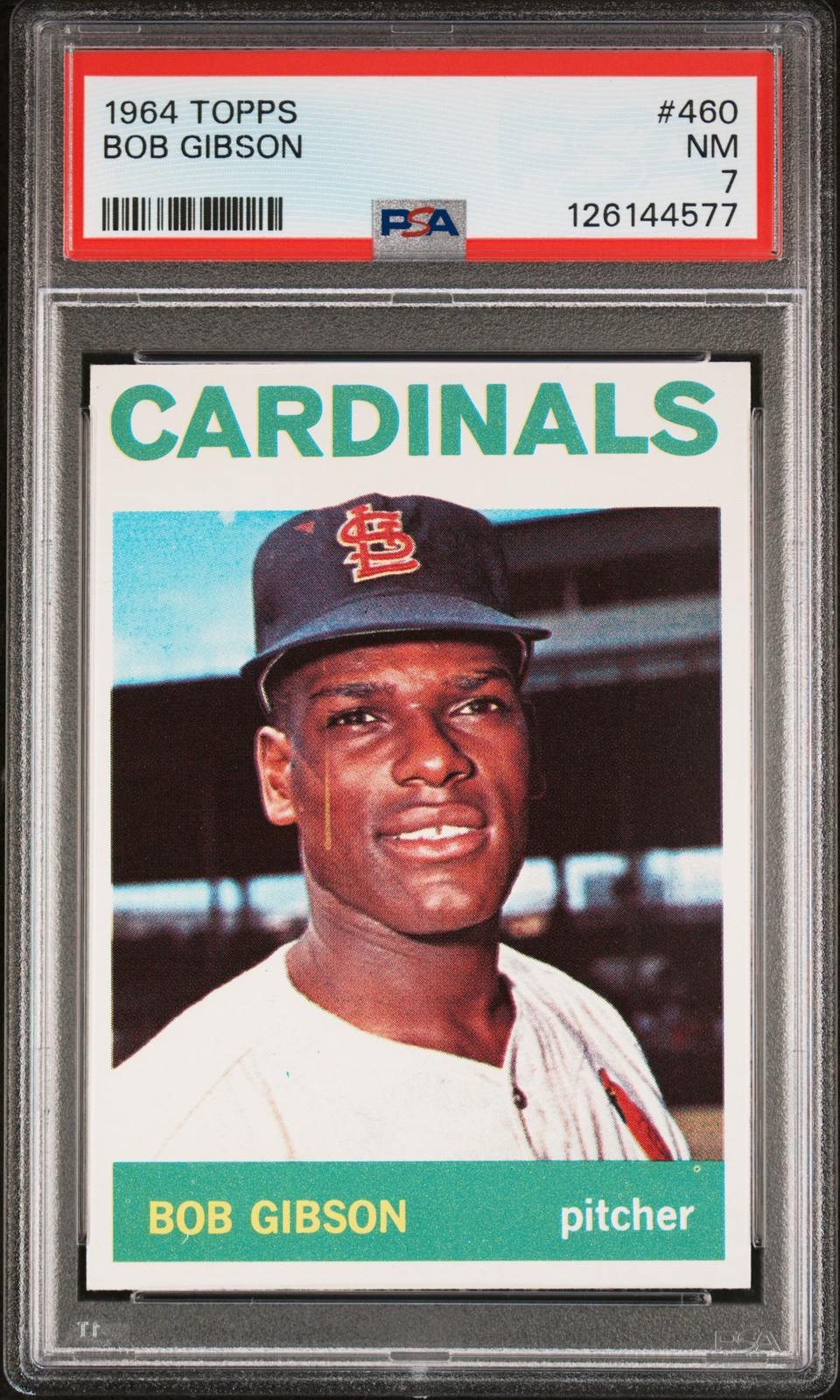 1964 TOPPS #460 BOB GIBSON PSA 7