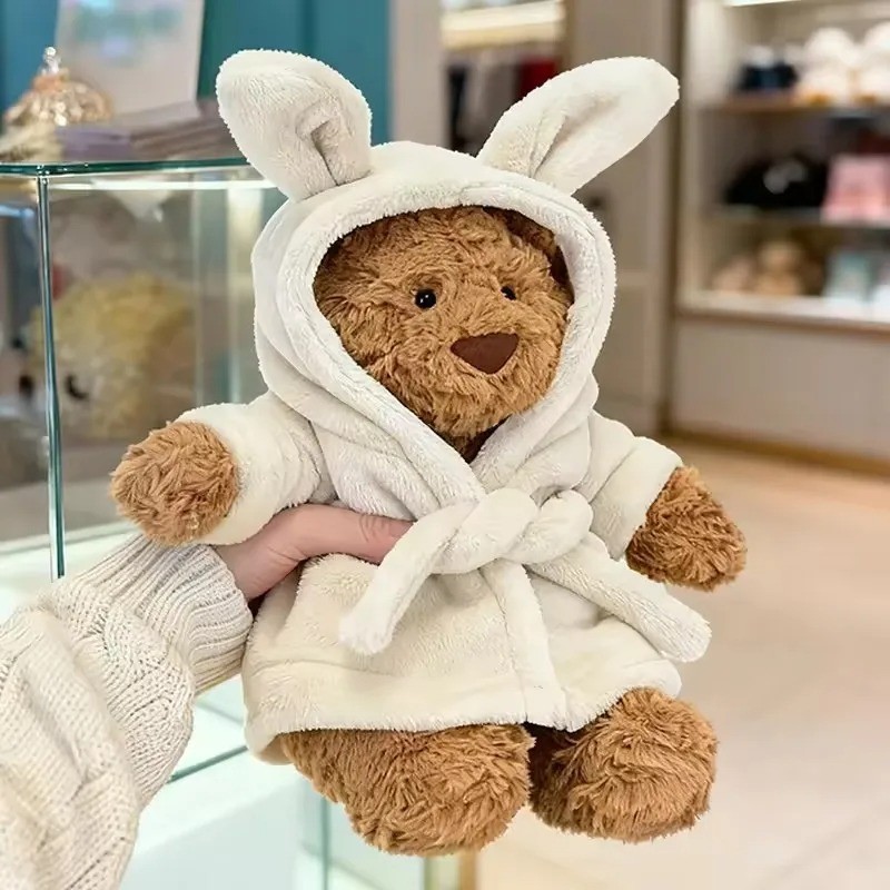 ぬいぐるみ  Bathrobe Bear soft toy 26cm Jellycat Bartholomew Bathrobe Bear Soft Toy 26cm (子供用ぬいぐるみ