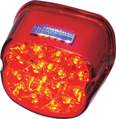 HD Laydown LED Taillight Red Lens Upward Plate Lens HD Low Rider 79-86