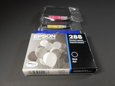 Epson 288 Standard Ink Cartridge Lot of 3 - Black, Yellow, and Magenta