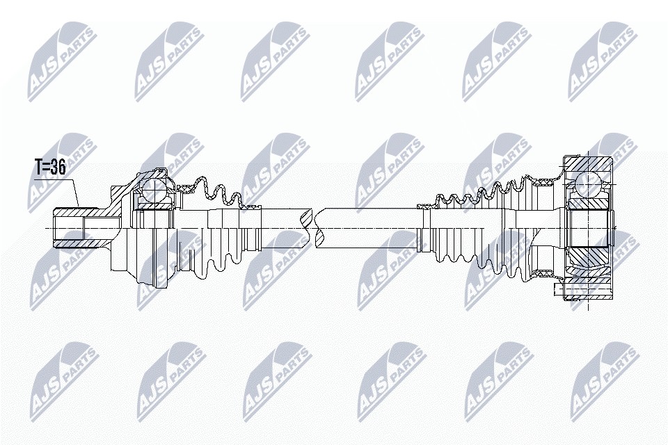 NTY NPW-VW-089 Drive Shaft for AUDI,SEAT,SKODA,VW - Image 3