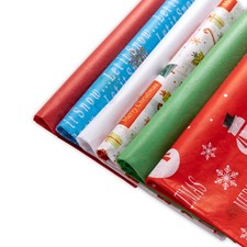50 PCS 20x20 Inch Red White Green Printed Holiday Christmas Tissue Paper