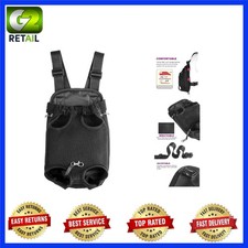 Black Hands-Free Legs-Out Dog Carrier for Small Pets - Ideal for Hiking Biking