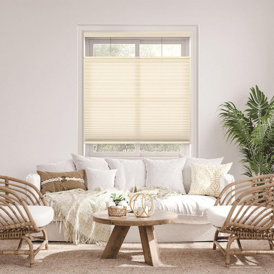 Cordless 1.5'' Light Filtering Cellular Shade, 56.5'' W X 64'' H, Ivory