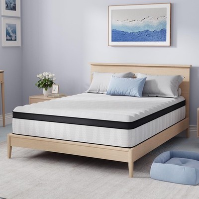 Queen Mattress 12 Inch Hybrid Pocket Spring Medium Firm Breathable Avenco Size