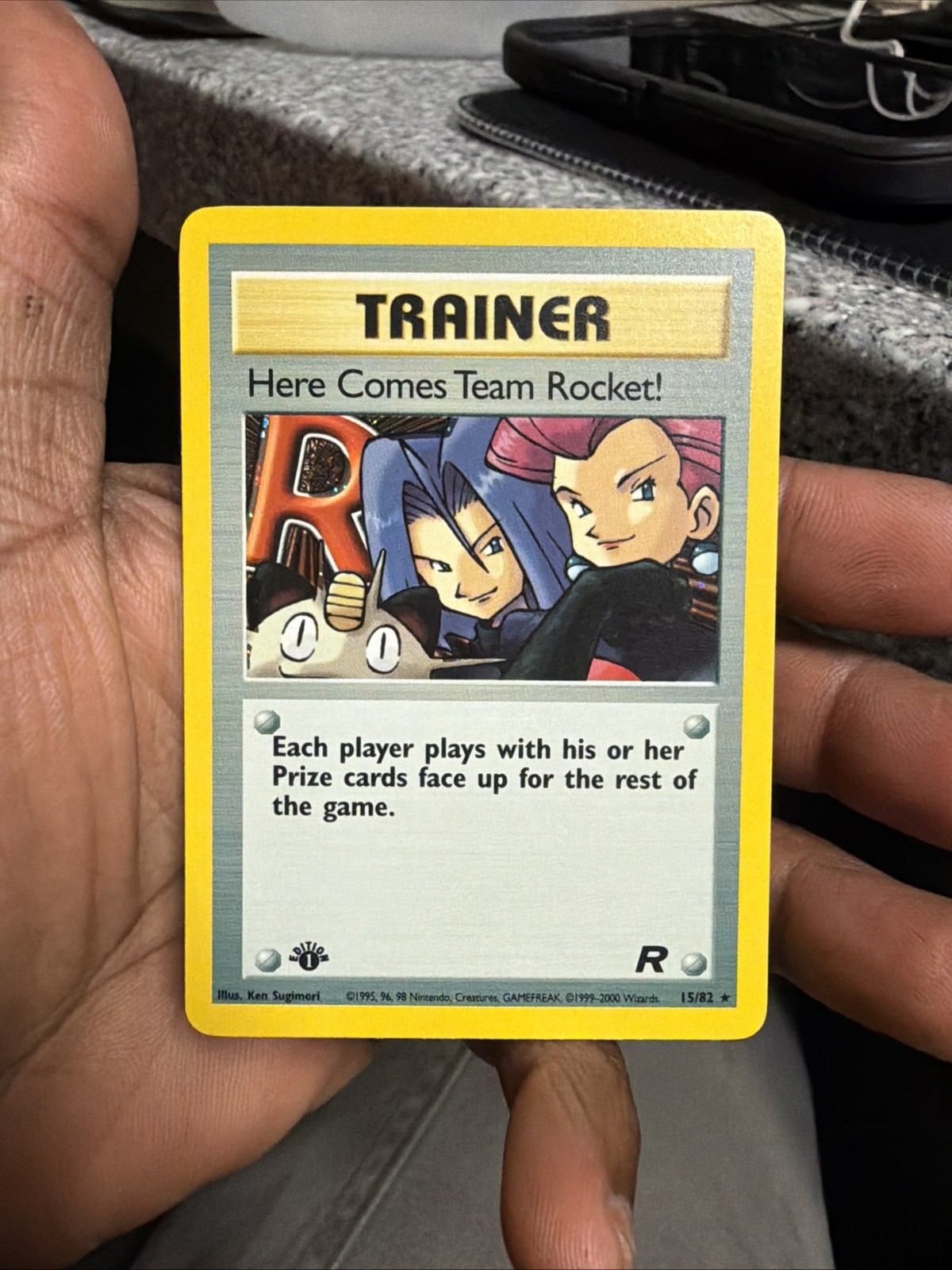 Here Comes Team Rocket! 1st Edition 15/82 Team Rocket Holo NM
