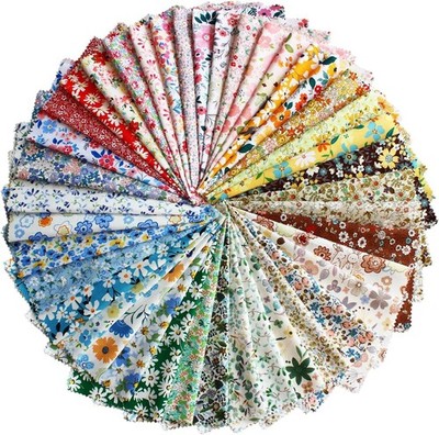 42Pcs 10''x10'' Quilting Cotton Fabric Square No Repeat Layer Cake Precut Multi...