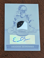 2010 Bowman Reflection 1/1 Patch Auto Emmanuel Sanders Pttsburgh Steelers SMU