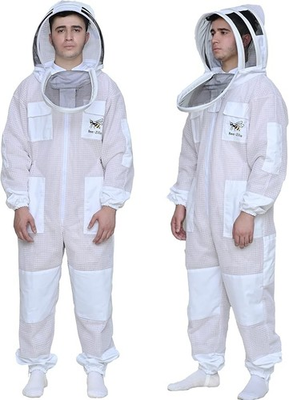 #ad 3 Layer Ultra Ventilated Sting Proof Protective Bee Suit with Fencing Veil $64.99