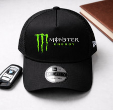 Monster Energy Logo Embroidered Trucker Hat A...