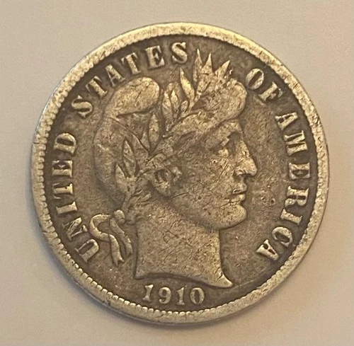 1910-s barber dime tough date fine details full liberty light scratches on o