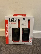 Motorola Solutions, Portable FRS, T210, Talkabout, Two-Way Radios, 2 Pack