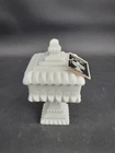 Vintage Westmoreland Milk Glass  Square Wedding Bowl w/Lid 9.75" - Original Tag