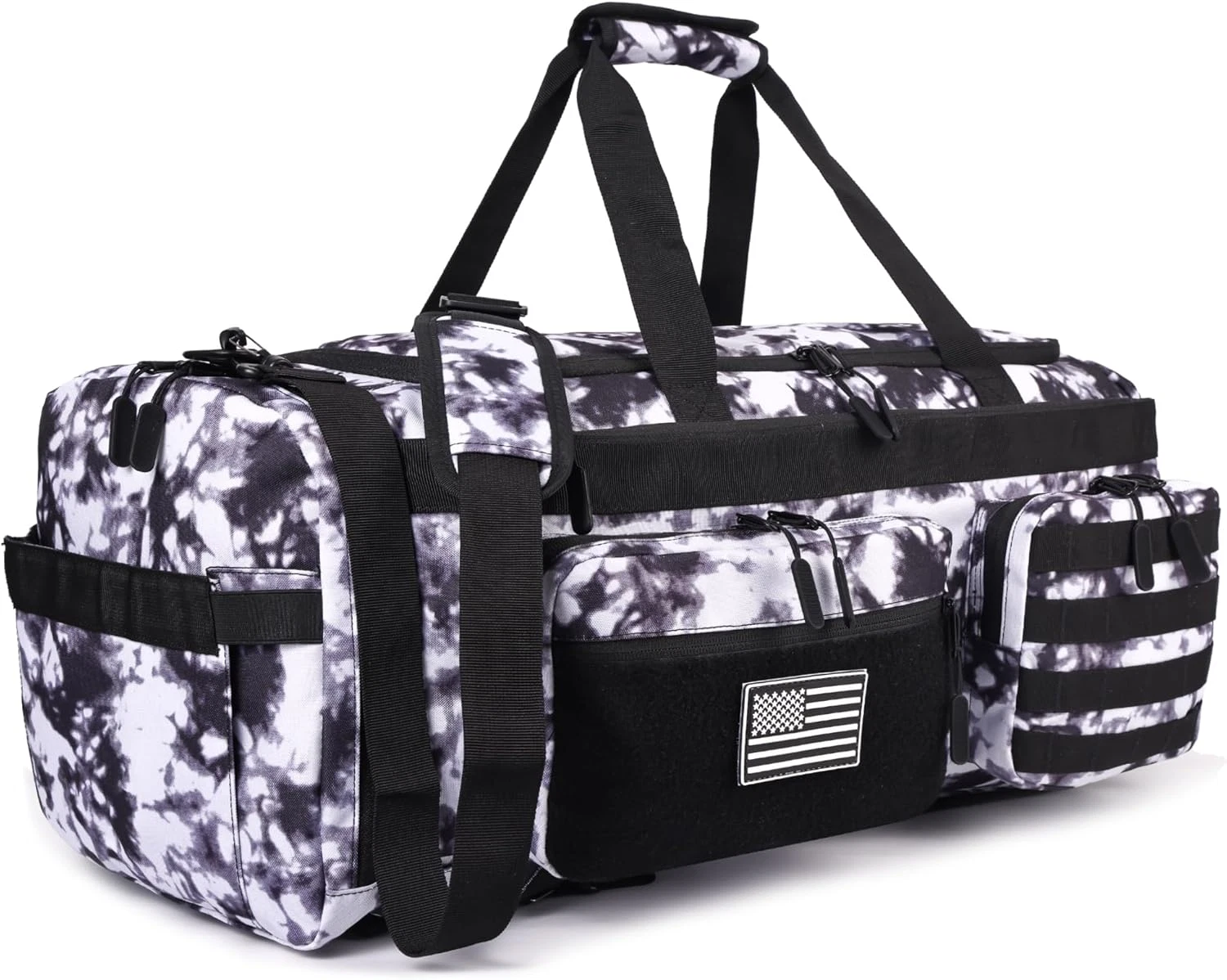 50L Tactical 3-in-1 Gym Duffle Backpack Laptop Shoe Compartment Travel Bag Black