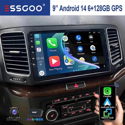DAB+ 6+128G Für VW Sharan II 7N Seat Alhambra 2 Carplay Android 15 Autoradio Kam