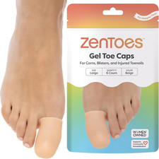 6 Pack Gel Toe Cap and Protector - Cushions and Protects to Provide Relief from