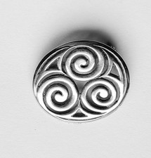Broszka celtycka Triskele srebrna szpilka 5,5g, długość 1-1/8 cala