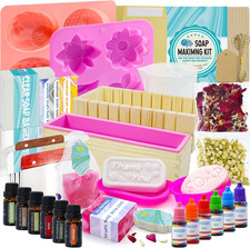 DIY Soap Making Kit for Adults - Complete Craft Set with Molds Flowers