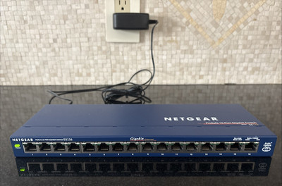 NETGEAR Pro Safe GS116 16 Port Gigabit Desktop Ethernet Switch 16 Port with PSU