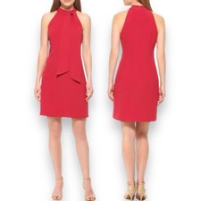 Vince Camuto Bow Neck Cocktail Dress Red 14