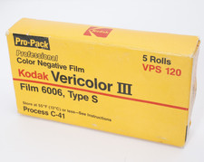 Kodak VPS 120 Vericolor III 5 Rolls Pro-Pack C-41 Color Print Film Expired 1985