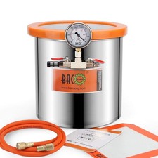 3 Gallon Tempered Glass Lid Vacuum Chamber for Wood Stabilization & Degassing