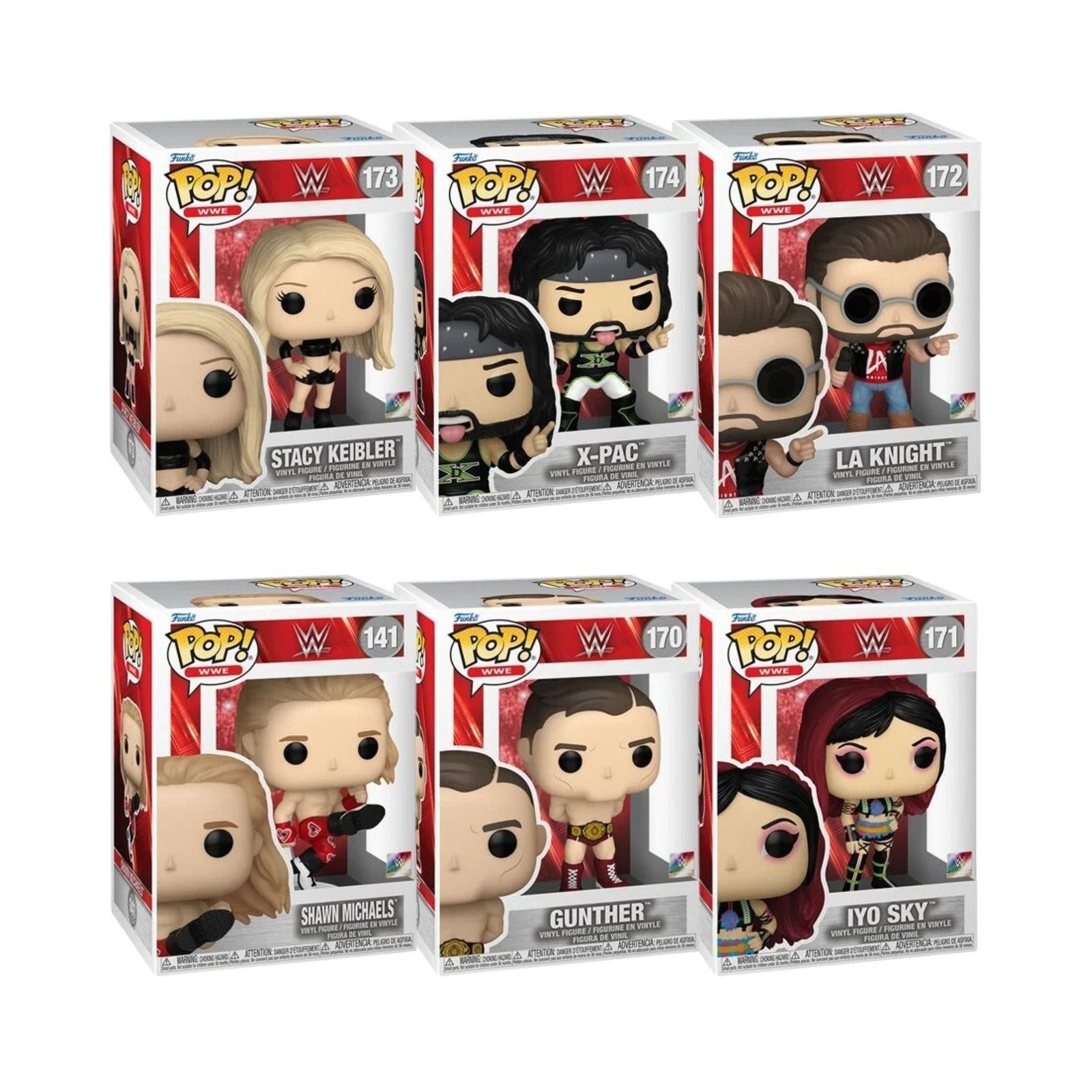 WWE Wave 25 Funko Pop! Set of 6 (141, 170, 171, 172, 173, and 174