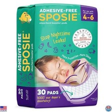 Hypoallergenic Diaper Booster Pads, Size 4-6, 30 Count, Made in USA