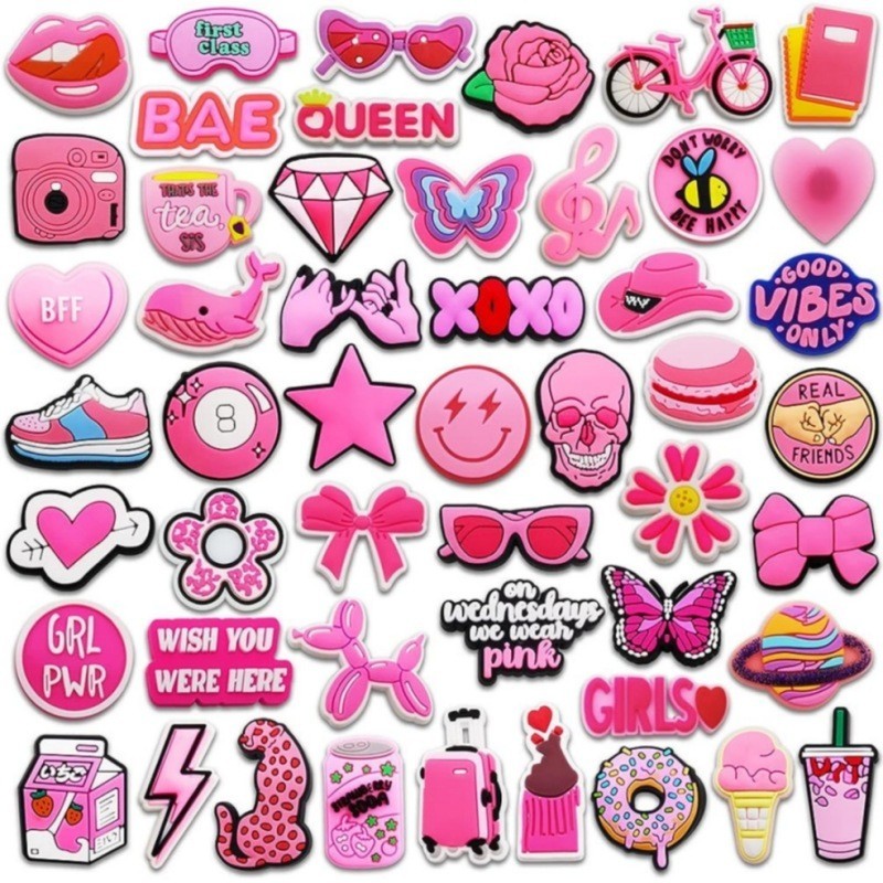 Lot of 30,60,90 PCS Random Different Clip Shoe Charms for Shoe Decoration Lovely