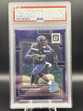 2022 Panini Donruss Optic Tariq Woolen FOTL Purple Stars Prizm PSA 9