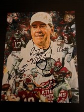 Alabama Crimson Tide football Nick Saban Mac Jones & players 8x10