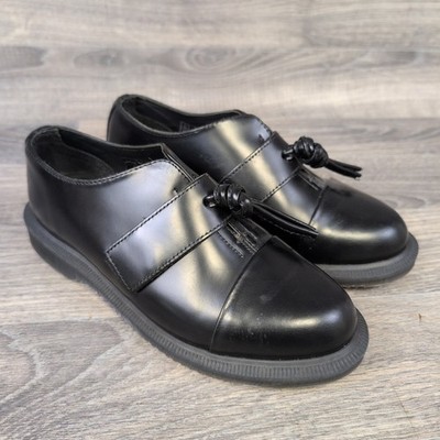 Dr Martens UK 4 Eliza Black Polished Leather Loafers Oxford Schuhe EU 37