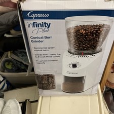 Capresso Infinity Plus Conical Burr Grinder - White. Read