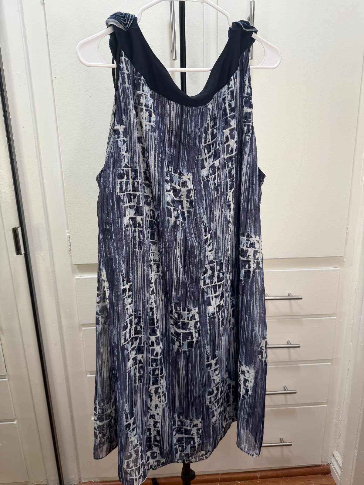 Another Thyme Blue Abstract Print Sleeveless Dress Women’s Plus Size 20W image 7