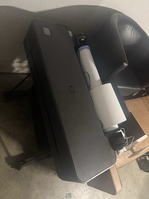 HP DesignJet Wide Format Inkjet Plotter Printer w/ Stand & Roll Feed