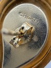 Vintage PBD 14K Gold Black Cabochon Teardrop Stud Earrings 3.99g Estate — photo 4