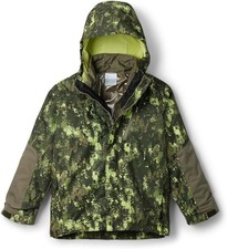 Size XL- Columbia Boys' Whirlibird Iii Interchange Jacket, Stone Green.