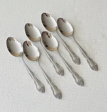 Stanley Roberts Rogers Co Dream Rose 6 Teaspoons Floral Glossy