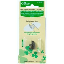 Clover 6017 Open Sided Thimble Small - Brass, Adjustable, Sewing/Quilting
