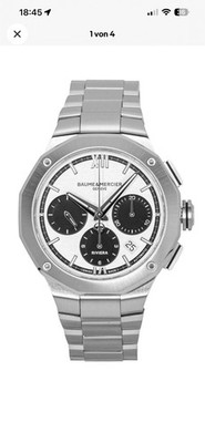 Baume&Mercier Riviera Automatik-Chronograph Weiß Zifferblatt M0A10827 Herrenuhr