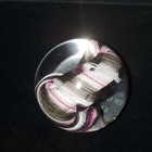 Caithness Art Glass Swirl Paperweight Clear White Purple Black Engraved — photo 2