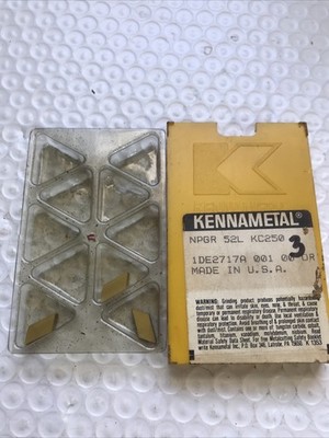 Kennametal NPGR 52L New Carbide Inserts | Grade KC250 | Qty 3